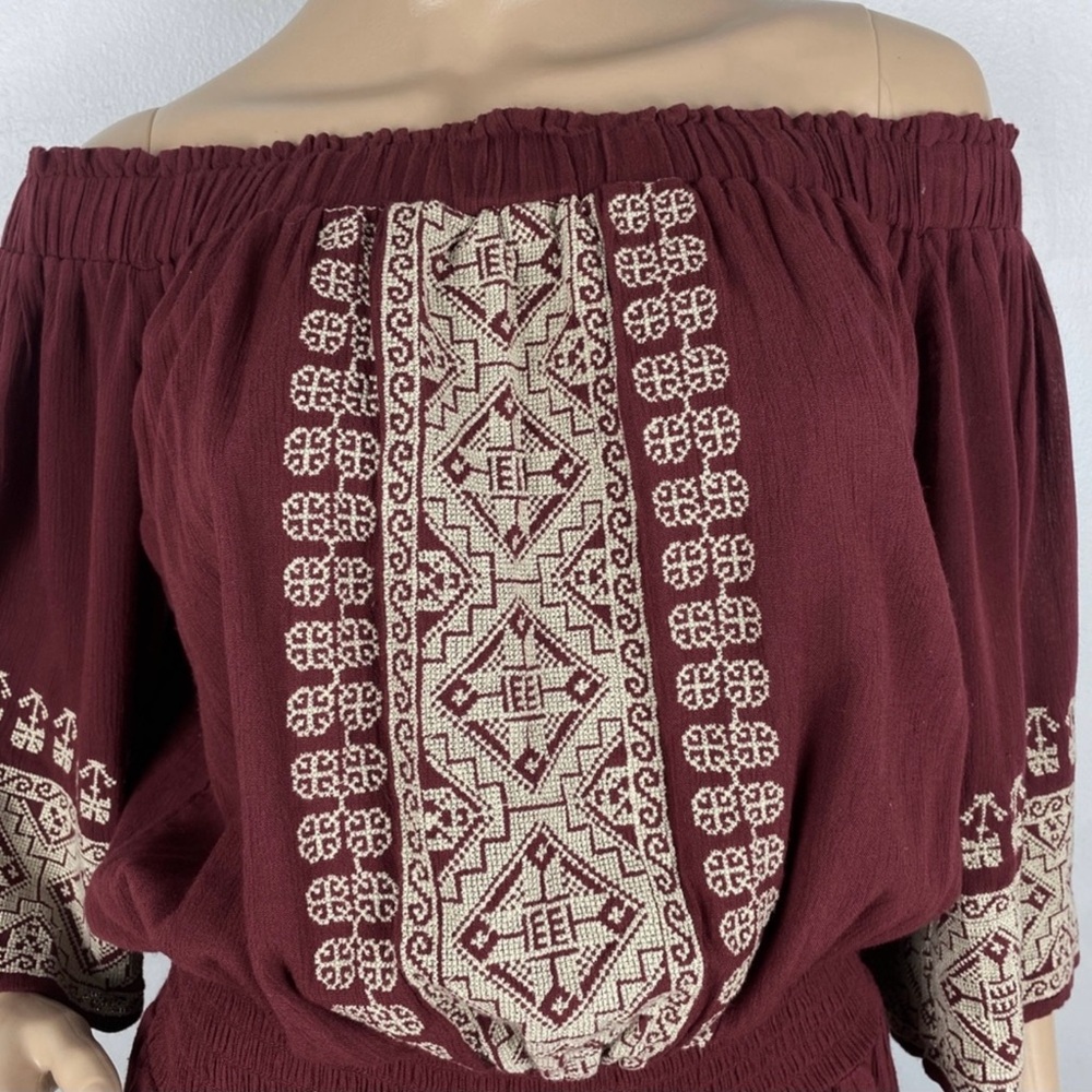 TULAROSA REVOLVE OFF-THE-SHOULDER EMBROIDERED MINI DRESS - Picture 3 of 9